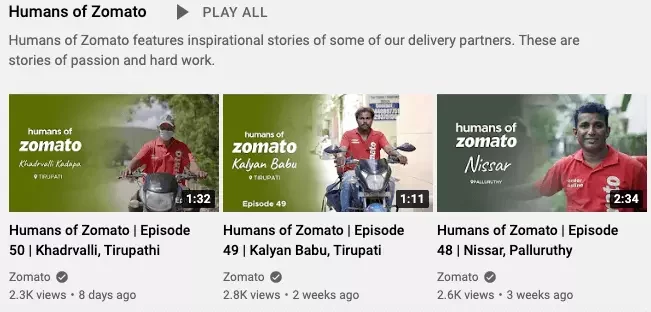 Humans of Zomato campaign